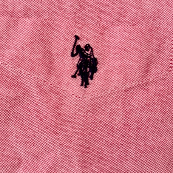 U.S. Polo Assn. Men's Casual Pink Button-Down Shirt - Picture 3 of 6